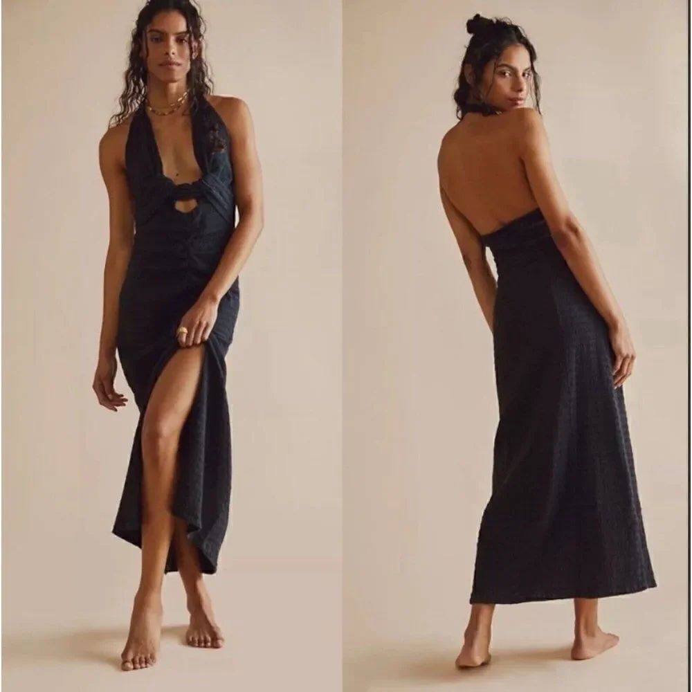 NWT FREE PEOPLE ENDLESS SUMMER NYA MAXI DRESS IN BLACK